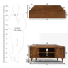 The Attic Diamond TV Corner Cabinet|Solid Wood Sideboard TV Cabinet for Living Room|Classy TV Cabinet|Wooden Free Standing TV Unit Side Board Table with Storage|Honey Matte Finish