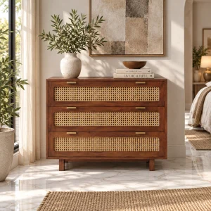 The Attic Panamara Chest of Drawers|Honey Matte Finish