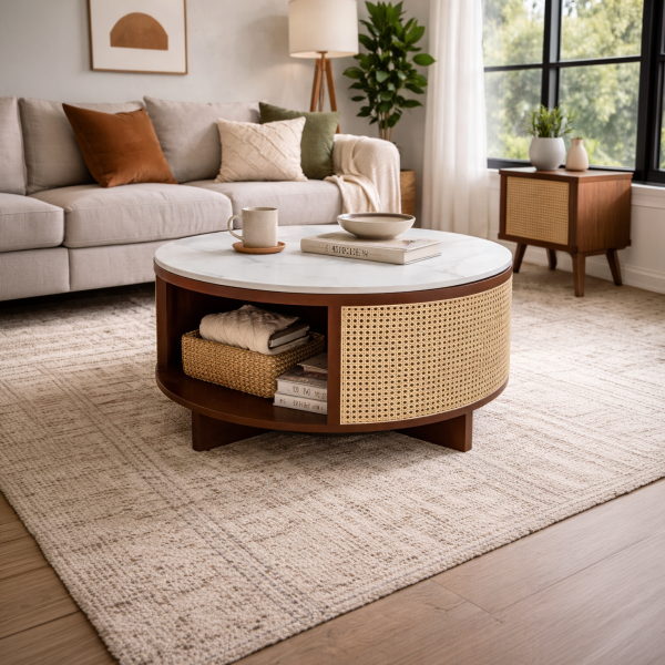The Attic Toros Coffee Table|Honey Matte Finish