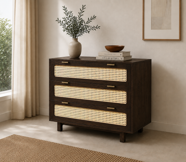 The Attic Panamara Chest of Drawers|Walnut Matte Finish