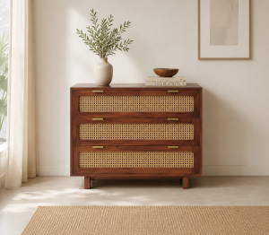 The Attic Panamara Chest of Drawers|Honey Matte Finish