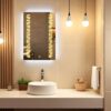 The Attic Springdale LED Mirror  LED Bathroom Mirror with Touch Sensor | Vertical Wall Mounted Makeup Mirror with Warm Light | Decorative Rectangular Mirror for Bathroom & Vanity