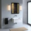 The Attic Springdale LED Mirror  LED Bathroom Mirror with Touch Sensor | Vertical Wall Mounted Makeup Mirror with Warm Light | Decorative Rectangular Mirror for Bathroom & Vanity