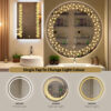 The Attic Springdale LED Mirror  LED Bathroom Mirror with Touch Sensor | Vertical Wall Mounted Makeup Mirror with Warm Light | Decorative Rectangular Mirror for Bathroom & Vanity