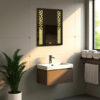 The Attic Springville  LED Mirror |Mirror with Pixel Strip Lights | Touch Sensor Wall Mounted Makeup Mirror | Rectangular Decorative Mirror for Vanity & Wash Basin