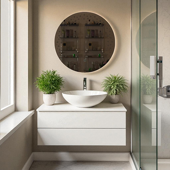 The Attic Riverdale LED Mirror | Mirror with Star Design | Touch Sensor Wall Mounted Makeup Mirror | Decorative Lighted Mirror for Bathroom & Vanity