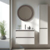 The Attic Riverton LED Mirror |Mirror with Greek Key Design | Touch Sensor Decorative Vanity Mirror | Wall Mounted Lighted Mirror for Wash Basin & Dressing Area