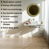 The Attic Riverton LED Mirror |Mirror with Greek Key Design | Touch Sensor Decorative Vanity Mirror | Wall Mounted Lighted Mirror for Wash Basin & Dressing Area