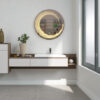 The Attic Rockville LED Mirror | Mirror with Spiral Light Design | Touch Sensor Wall Mounted Mirror | Backlit Vanity Mirror for Dressing & Wash Basin Area