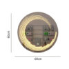 The Attic Rockville LED Mirror | Mirror with Spiral Light Design | Touch Sensor Wall Mounted Mirror | Backlit Vanity Mirror for Dressing & Wash Basin Area