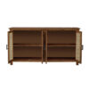 The Attic California Sideboard|Multipurpose Cabinet for Kitchen and Living Room Storage|Crockery Storage|Solid Sheesham Wood|Cane Cabinet|Honey Matte Finish