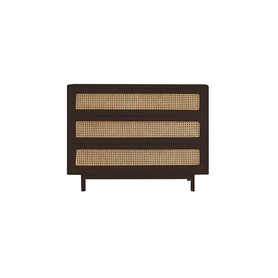 The Attic Panamara Chest of Drawers|Kitchen and Living Room Storage|Solid Wood|Natural Matte Finish|Solid Mango Wood|Walnut Matte Finish