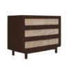 The Attic Panamara Chest of Drawers|Kitchen and Living Room Storage|Solid Wood|Natural Matte Finish|Solid Mango Wood|Walnut Matte Finish