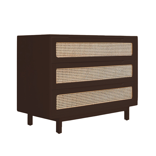The Attic Panamara Chest of Drawers|Kitchen and Living Room Storage|Solid Wood|Natural Matte Finish|Solid Mango Wood|Walnut Matte Finish