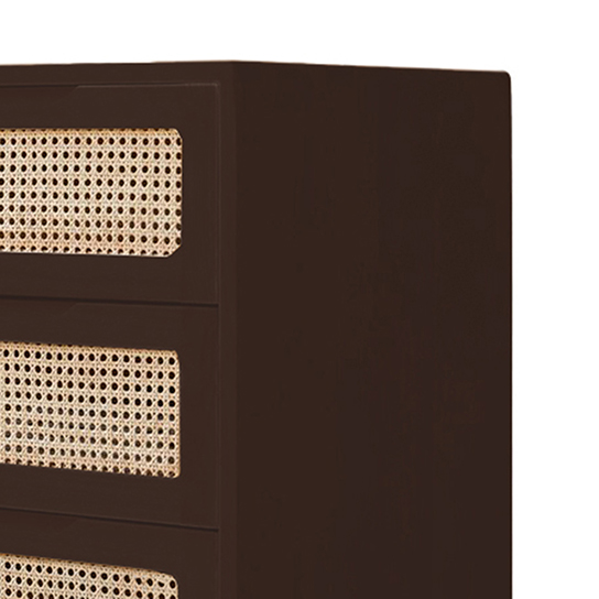 The Attic Panamara Chest of Drawers|Kitchen and Living Room Storage|Solid Wood|Natural Matte Finish|Solid Mango Wood|Walnut Matte Finish