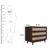 The Attic Panamara Chest of Drawers|Kitchen and Living Room Storage|Solid Wood|Natural Matte Finish|Solid Mango Wood|Walnut Matte Finish
