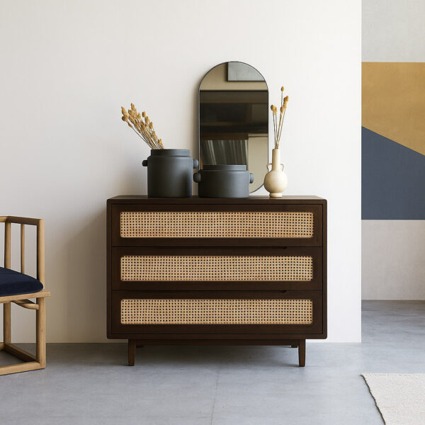 KL-2171W (1) The Attic Panamara Chest of Drawers|Walnut Matte Finish