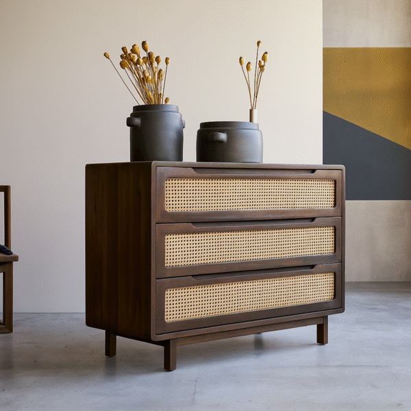 KL-2171W (2) The Attic Panamara Chest of Drawers|Walnut Matte Finish