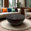 The Attic Roman Coffee Table|Coffee Table for Living Room|Solid Wood Centre Table|Walnut Matte Finish
