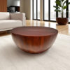 The Attic Roman Coffee Table|Coffee Table for Living Room|Solid Wood Centre Table|Honey Matte Finish
