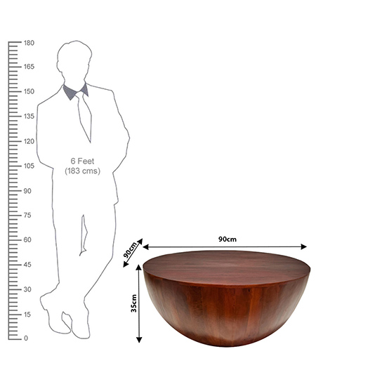The Attic Roman Coffee Table|Coffee Table for Living Room|Solid Wood Centre Table|Honey Matte Finish