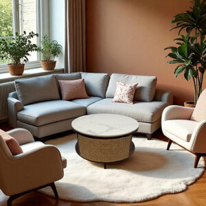 The Attic Toros Coffee Table|Coffee Table for Living Room|Solid Wood Centre Table|Honey Matte Finish