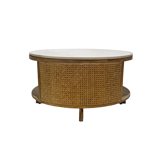 The Attic Toros Coffee Table|Coffee Table for Living Room|Solid Wood Centre Table|Natural Matte Finish