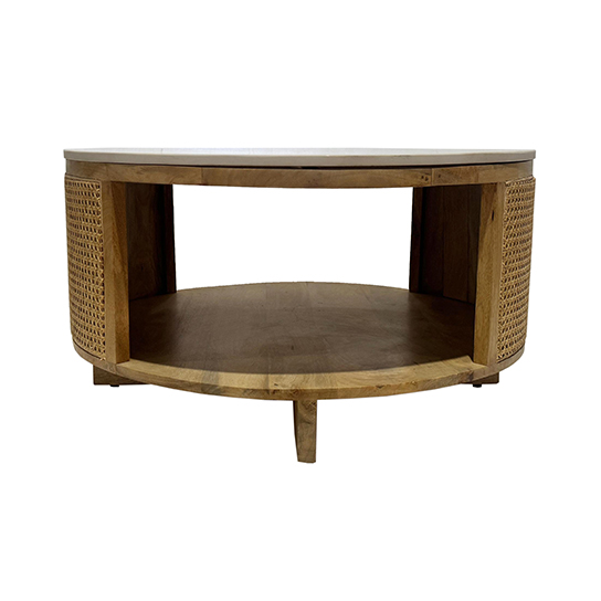 The Attic Toros Coffee Table|Coffee Table for Living Room|Solid Wood Centre Table|Natural Matte Finish