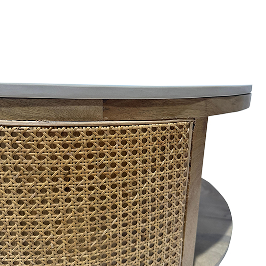 The Attic Toros Coffee Table|Coffee Table for Living Room|Solid Wood Centre Table|Natural Matte Finish