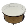 The Attic Toros Coffee Table|Coffee Table for Living Room|Solid Wood Centre Table|Walnut Matte Finish
