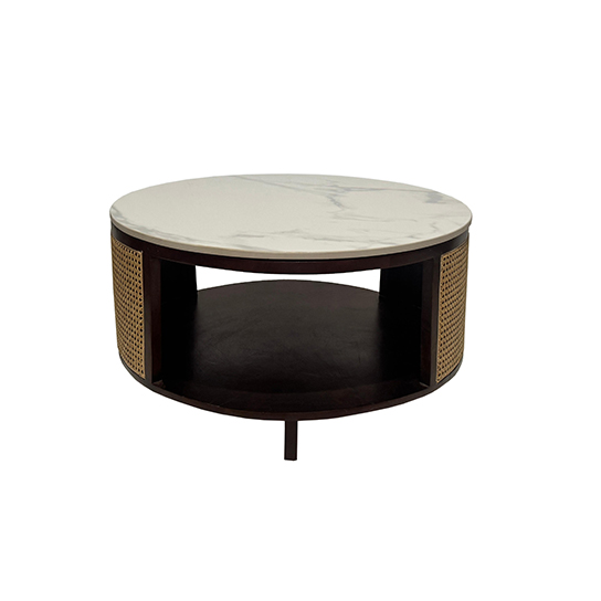 The Attic Toros Coffee Table|Coffee Table for Living Room|Solid Wood Centre Table|Walnut Matte Finish