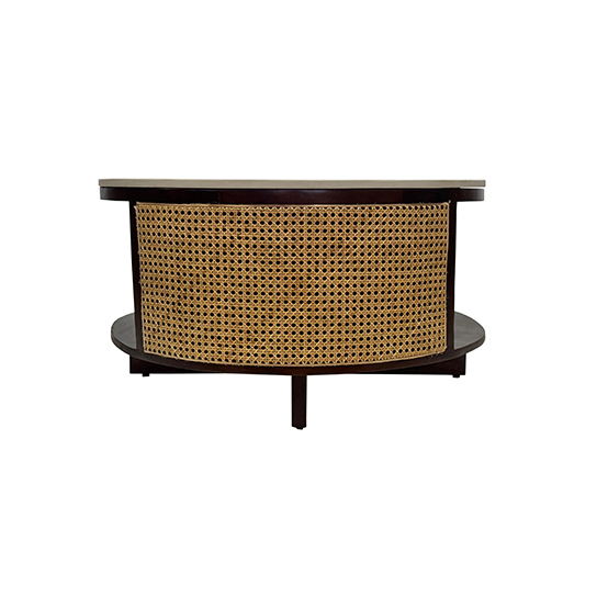 The Attic Toros Coffee Table|Coffee Table for Living Room|Solid Wood Centre Table|Walnut Matte Finish