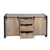 The Attic Bristol Large Sideboard, Multipurpose Cabinet for Kitchen and Living Room Storage,Classy Sideboard,Solid Mango Wood, Natural Matte Finish
