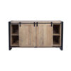 The Attic Bristol Large Sideboard, Multipurpose Cabinet for Kitchen and Living Room Storage,Classy Sideboard,Solid Mango Wood, Natural Matte Finish