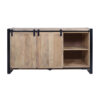 The Attic Bristol Large Sideboard, Multipurpose Cabinet for Kitchen and Living Room Storage,Classy Sideboard,Solid Mango Wood, Natural Matte Finish