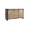 The Attic Bristol Large Sideboard, Multipurpose Cabinet for Kitchen and Living Room Storage,Classy Sideboard,Solid Mango Wood, Natural Matte Finish