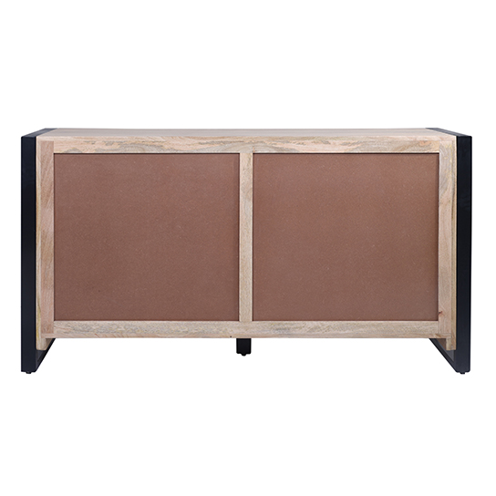 The Attic Bristol Large Sideboard, Multipurpose Cabinet for Kitchen and Living Room Storage,Classy Sideboard,Solid Mango Wood, Natural Matte Finish