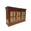 The Attic Oregon 3 Door Sideboard with Cane,Honey Matte Finish