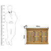 The Attic Oregon 3 Door Sideboard with Cane,Natural Matte Finish