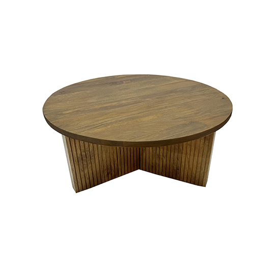 The Attic Bolohna Coffee Table,Coffee Table for Living Room,Solid Wood Centre Table,Natural Matte Finish