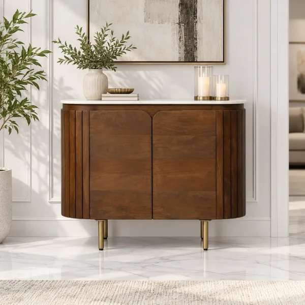 The Attic 2 Door Carlston Sideboard, Teak Matte Finish