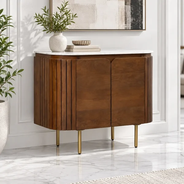 The Attic 2 Door Carlston Sideboard, Teak Matte Finish