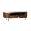 The Attic Carlston TV Cabinet Large,Solid Wood Sideboard TV Cabinet for Living Room,Classy TV Cabinet,Wooden Free Standing TV Unit Side Board Table with Storage,Provential Teak Matte Finish