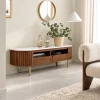 The Attic Carlston TV Cabinet Large,Provential Teak Matte Finish