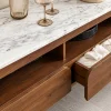 The Attic Carlston TV Cabinet Large,Provential Teak Matte Finish