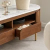 The Attic Carlston TV Cabinet Large,Provential Teak Matte Finish