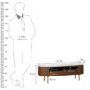 The Attic Carlston TV Cabinet Large,Solid Wood Sideboard TV Cabinet for Living Room,Classy TV Cabinet,Wooden Free Standing TV Unit Side Board Table with Storage,Provential Teak Matte Finish
