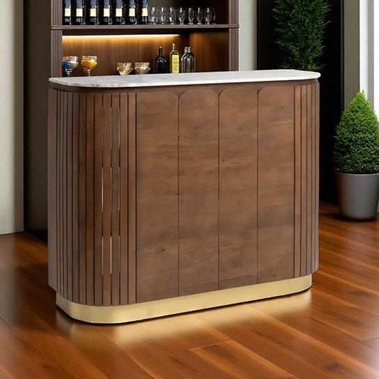 The Attic Carlston Bar Cabinet,Hard and Soft Drinks Bar Storage Cabinet,Wine Wisky Scotch,Bar for Home,Solid Mango Wood,Provential Teak Matte Finish