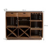 The Attic Carlston Bar Cabinet,Hard and Soft Drinks Bar Storage Cabinet,Wine Wisky Scotch,Bar for Home,Solid Mango Wood,Provential Teak Matte Finish