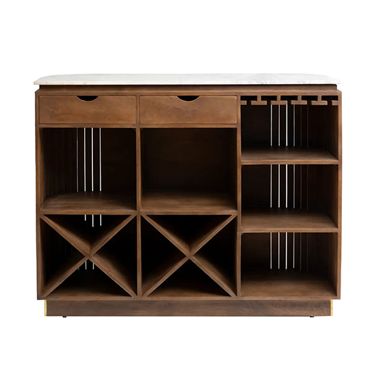 The Attic Carlston Bar Cabinet,Hard and Soft Drinks Bar Storage Cabinet,Wine Wisky Scotch,Bar for Home,Solid Mango Wood,Provential Teak Matte Finish
